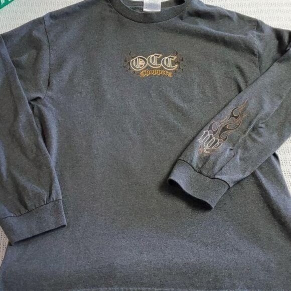 AAA OCC (Orange County Choppers) Graphics Front & Back Gray LS Sz L‎ T-shirt - Picture 7 of 16